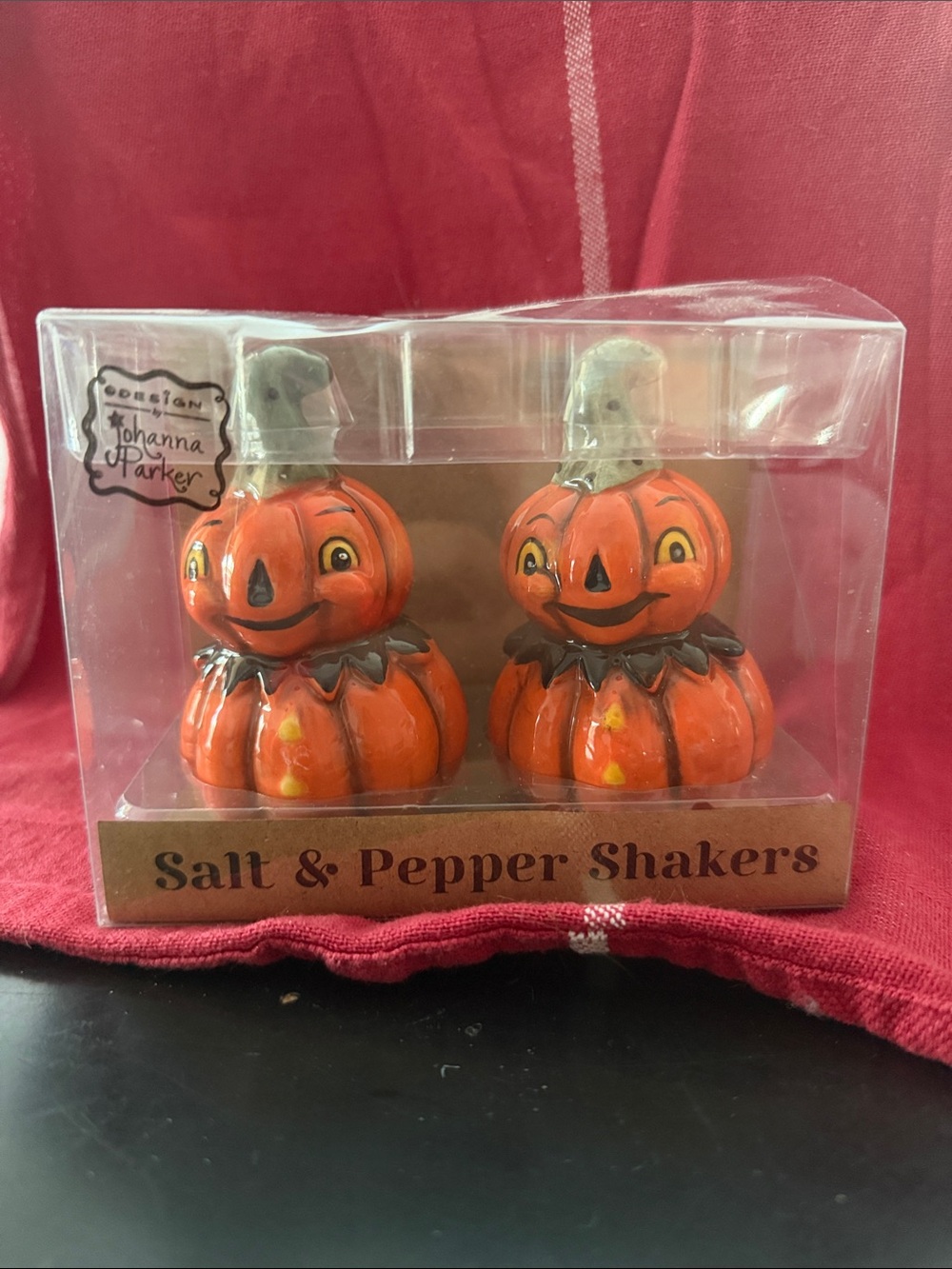 Johanna Parker Orange Pumpkin Salt & Pepper Shakers - Set of 2
